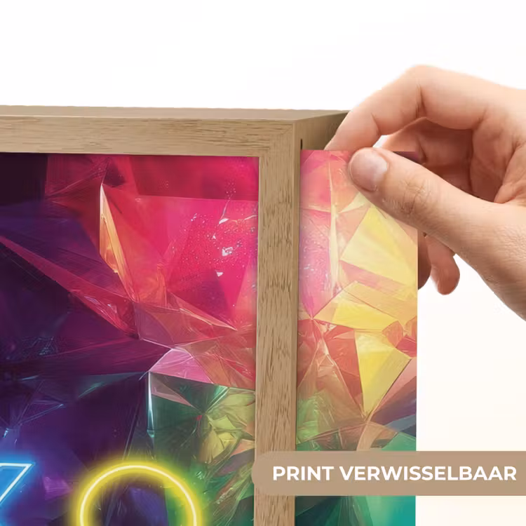 Playstation - Kleurrijk - Abstract - Neon Light Box met batterij (Wandlamp kind) middel -USP_websiteprintNL