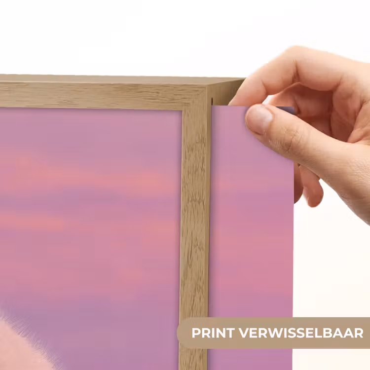 Poolvos - Sneeuw - Roze Light Box met batterij (Wandlamp kind) middel -USP_websiteprintNL