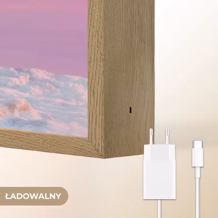 Poolvos - Sneeuw - Roze Light Box met batterij (Wandlamp kind) middel -USP_websiteoplaadbaarNL