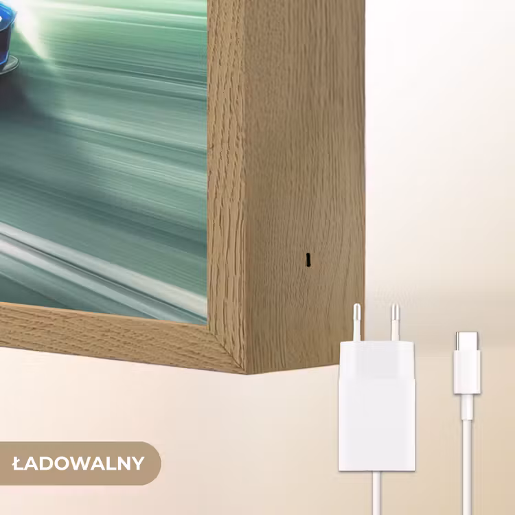 Race auto - Blauw - Groen Light Box met batterij (Wandlamp kind) middel -USP_websiteoplaadbaarNL
