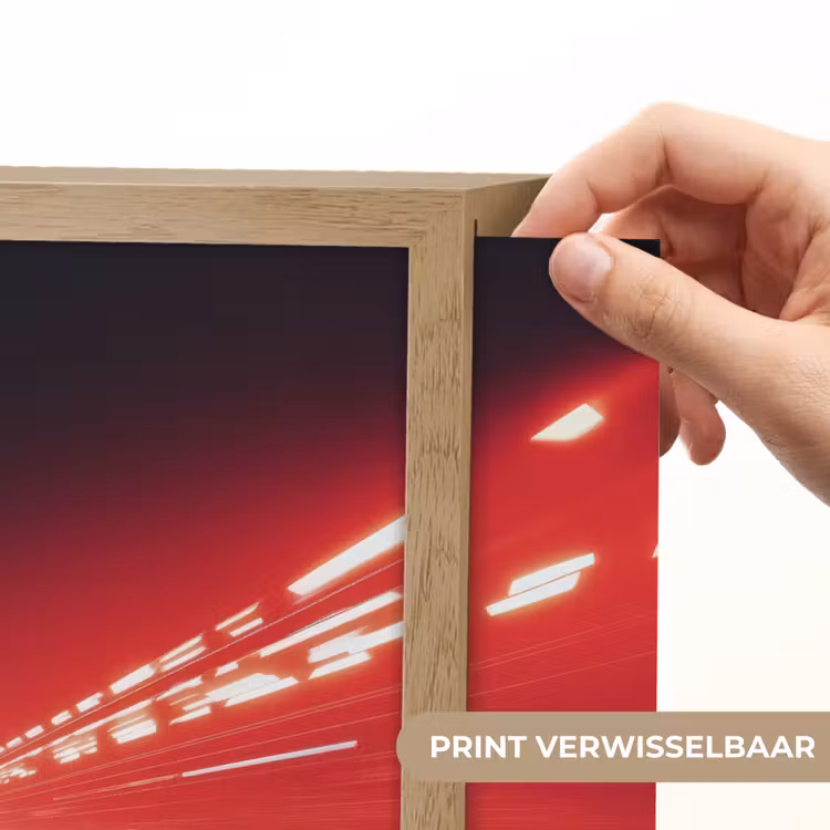 Raceauto - Rood - Blauw - Snelheid Light Box met batterij (Wandlamp kind) middel -USP_websiteprintNL
