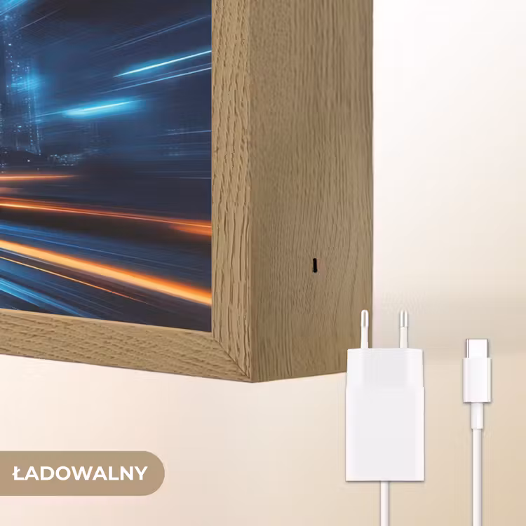 Raket - Ruimte - Blauw - Licht Light Box met batterij (Wandlamp kind) middel -USP_websiteoplaadbaarNL
