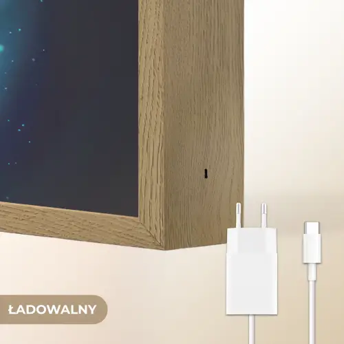 Raket - Ruimte - Planeten - Kinderen - Jongen Light Box met batterij (Wandlamp kind) middel -USP_websiteoplaadbaarNL