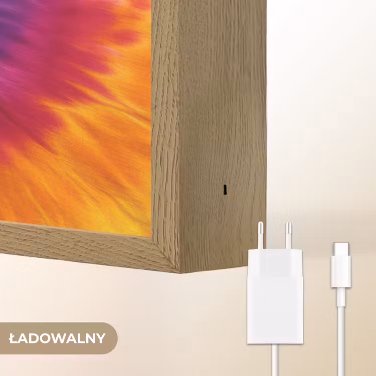 Regenboogkleuren - Spiraal - Kleurrijk Light Box met batterij (Wandlamp kind) middel -USP_websiteoplaadbaarNL