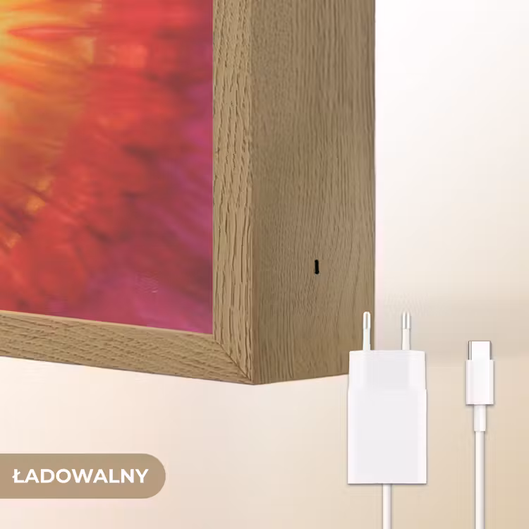 Regenboogkleuren - Tie dye - Light Box met batterij (Wandlamp kind) middel -USP_websiteoplaadbaarNL