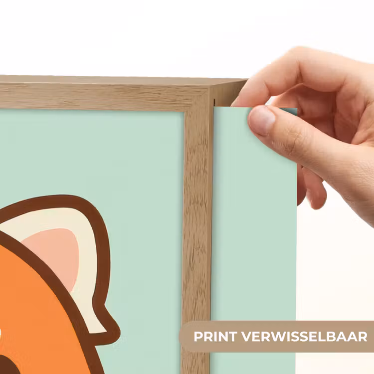 Rode panda - Groen - Cartoon Light Box met batterij (Wandlamp kind) middel -USP_websiteprintNL