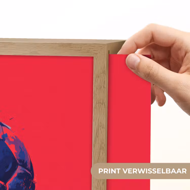 Rood - Voetbal - Abstract - Verfspatten Light Box met batterij (Wandlamp kind) middel -USP_websiteprintNL