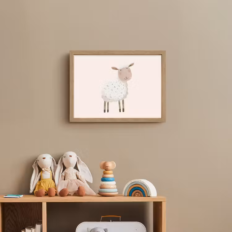 Schaap - Boerderij dier - Dieren Light Box met batterij (Wandlamp kind) middel -sfeer2_kind