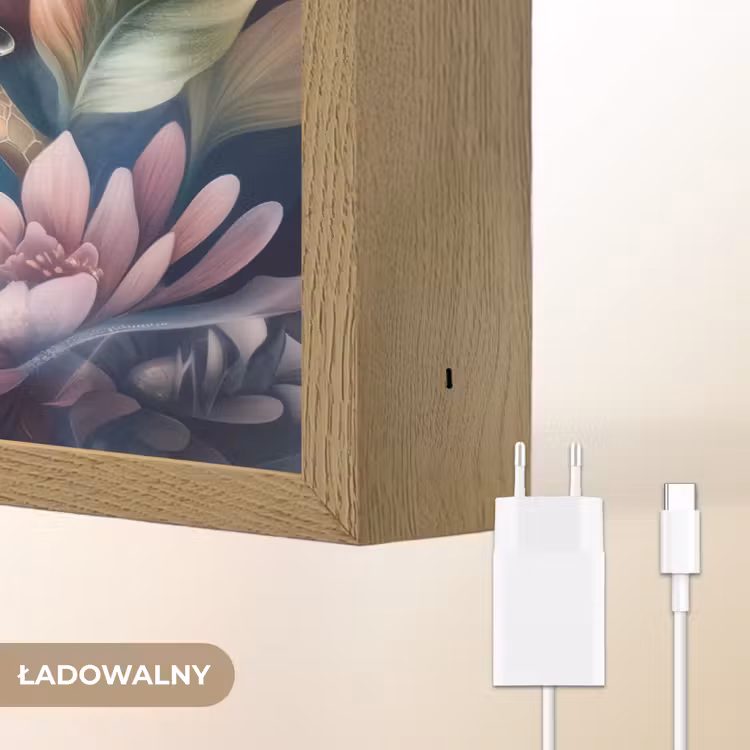 Schildpad - Bloemen - Onderwater Light Box met batterij (Wandlamp kind) middel -USP_websiteoplaadbaarNL