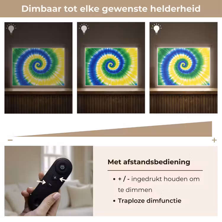 Spiraal - Groen - Draaiend Light Box met batterij (Wandlamp kind) middel -USP_dimbaarNL