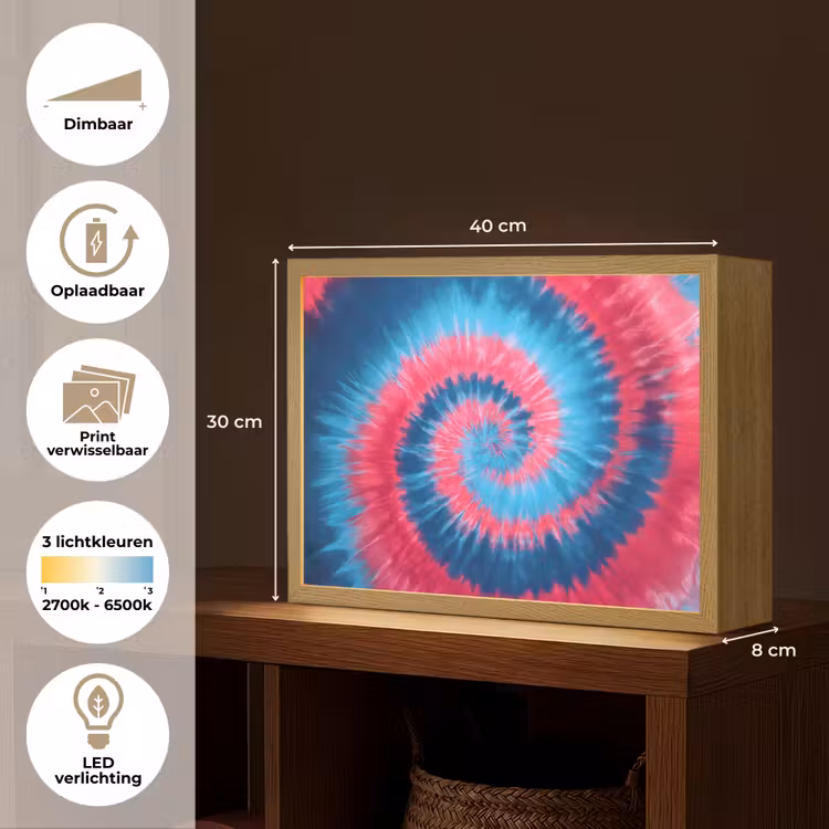Spiraal - Roze - Draaiend Light Box met batterij (Wandlamp kind) middel -USP_websiteoverzichtNL