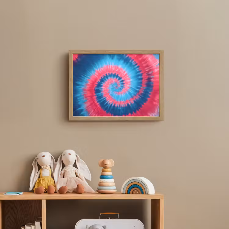 Spiraal - Roze - Draaiend Light Box met batterij (Wandlamp kind) middel -sfeer2_kind