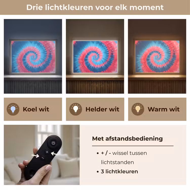 Spiraal - Roze - Draaiend Light Box met batterij (Wandlamp kind) middel -USP_lichtkleurNL