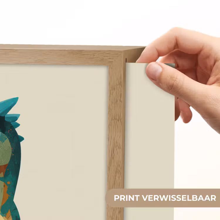 Stekels - Dino - Blauw - Gespierd Light Box met batterij (Wandlamp kind) middel -USP_websiteprintNL
