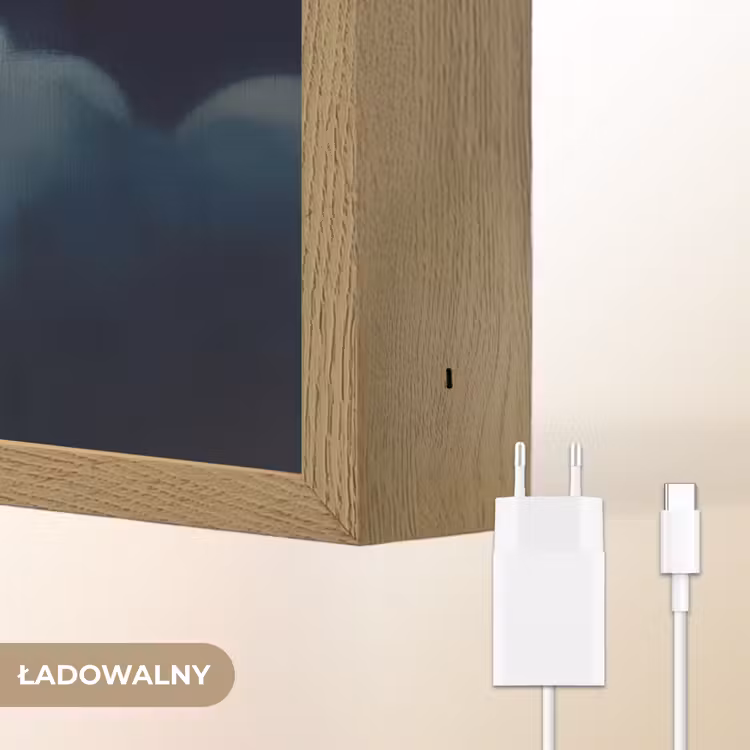 Ster - Gezichtje - Nacht - Wolken Light Box met batterij (Wandlamp kind) middel -USP_websiteoplaadbaarNL