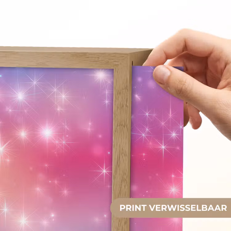 Sterren - Abstract - Kleuren Light Box met batterij (Wandlamp kind) middel -USP_websiteprintNL