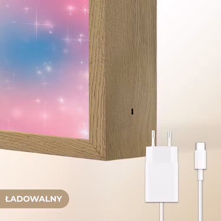 Sterren - Abstract - Kleuren Light Box met batterij (Wandlamp kind) middel -USP_websiteoplaadbaarNL