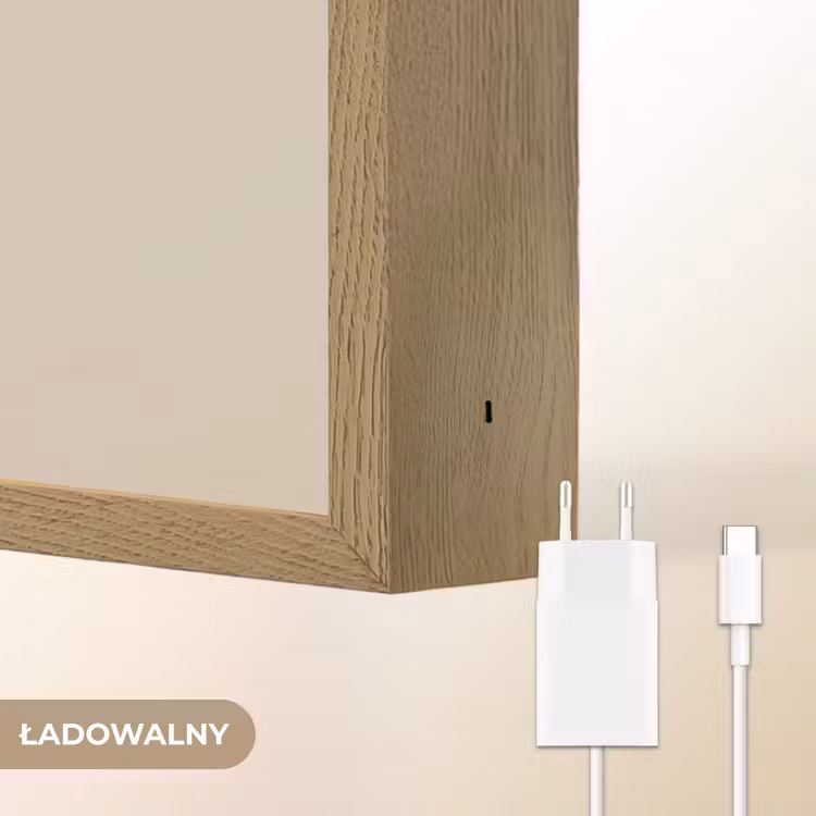 Tijger - Blauwe bloemen - Rustig Light Box met batterij (Wandlamp kind) middel -USP_websiteoplaadbaarNL