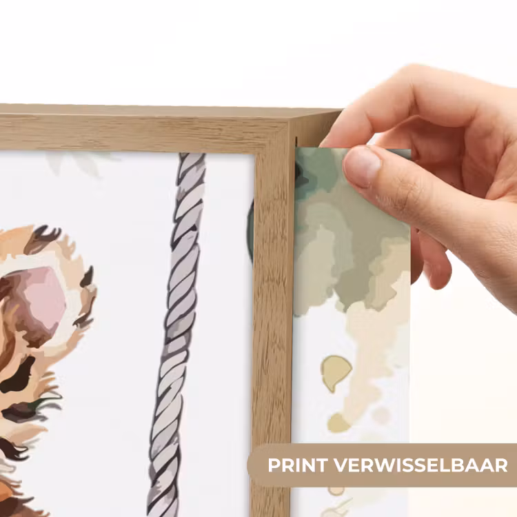 Tijger - Dier - Kinderen - Jungle Light Box met batterij (Wandlamp kind) middel -USP_websiteprintNL