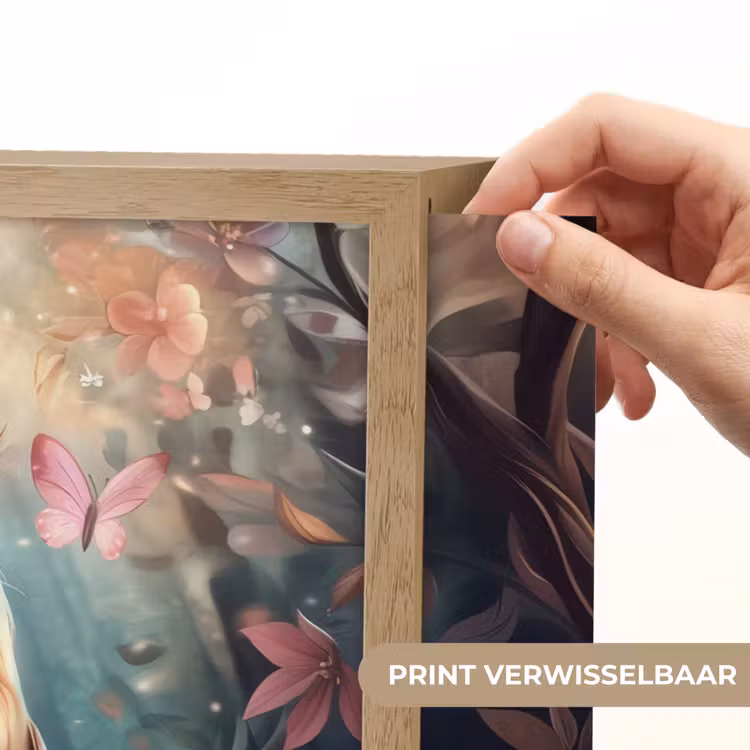 Uil - Bos - Bloemen - Vlinders Light Box met batterij (Wandlamp kind) middel -USP_websiteprintNL