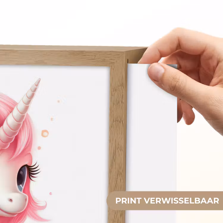 Unicorn - Meisjes - Kinderen - Eenhoorn - Roze Light Box met batterij (Wandlamp kind) middel -USP_websiteprintNL