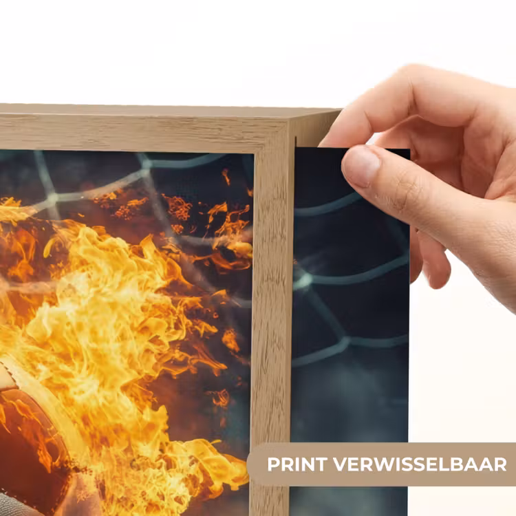 Voetbal - Goal - Doelnet - Vuur Light Box met batterij (Wandlamp kind) middel -USP_websiteprintNL