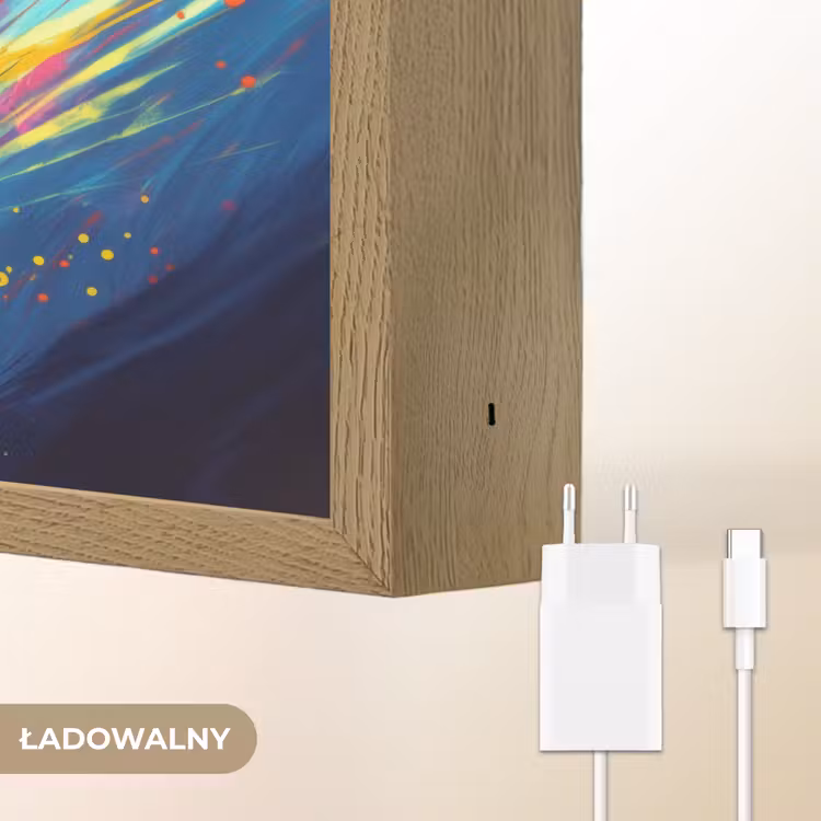 Voetbal - Kleurrijk - Abstract - Penseelstreken Light Box met batterij (Wandlamp kind) middel -USP_websiteoplaadbaarNL
