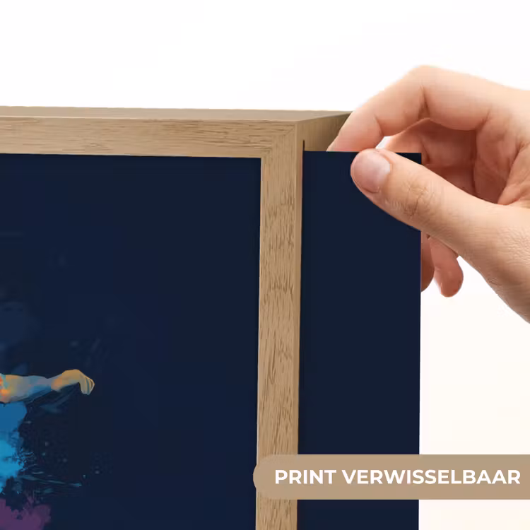 Voetballer - Bal - Kleurexplosie - Abstract Light Box met batterij (Wandlamp kind) middel -USP_websiteprintNL