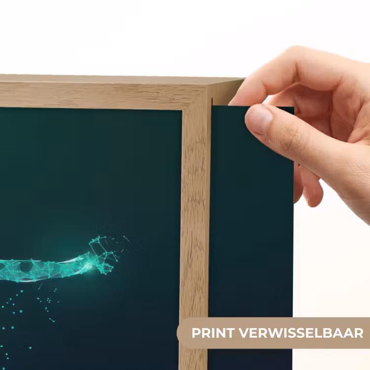 Voetballer - Trap - Blauw - Digitaal Light Box met batterij (Wandlamp kind) middel -USP_websiteprintNL
