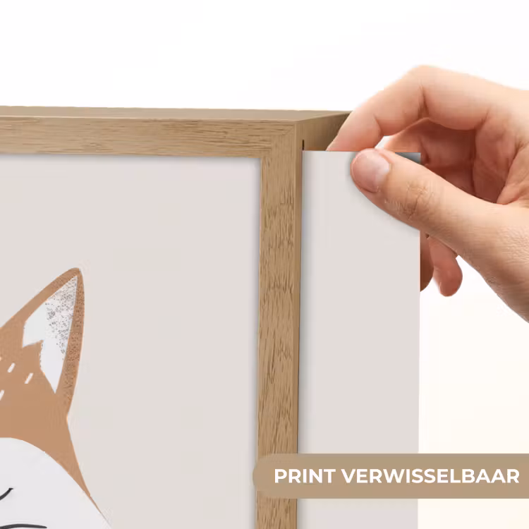 Vos - Dier - Bosdieren Light Box met batterij (Wandlamp kind) middel -USP_websiteprintNL