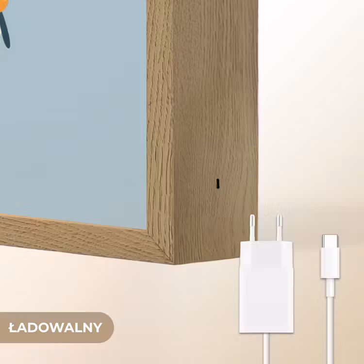 Vos - Vliegtuig - Blauw Light Box met batterij (Wandlamp kind) middel -USP_websiteoplaadbaarNL