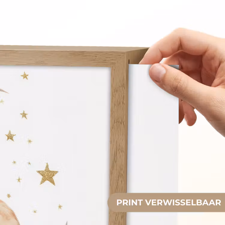 Vos - Wolken - Maan - Sterren Light Box met batterij (Wandlamp kind) middel -USP_websiteprintNL