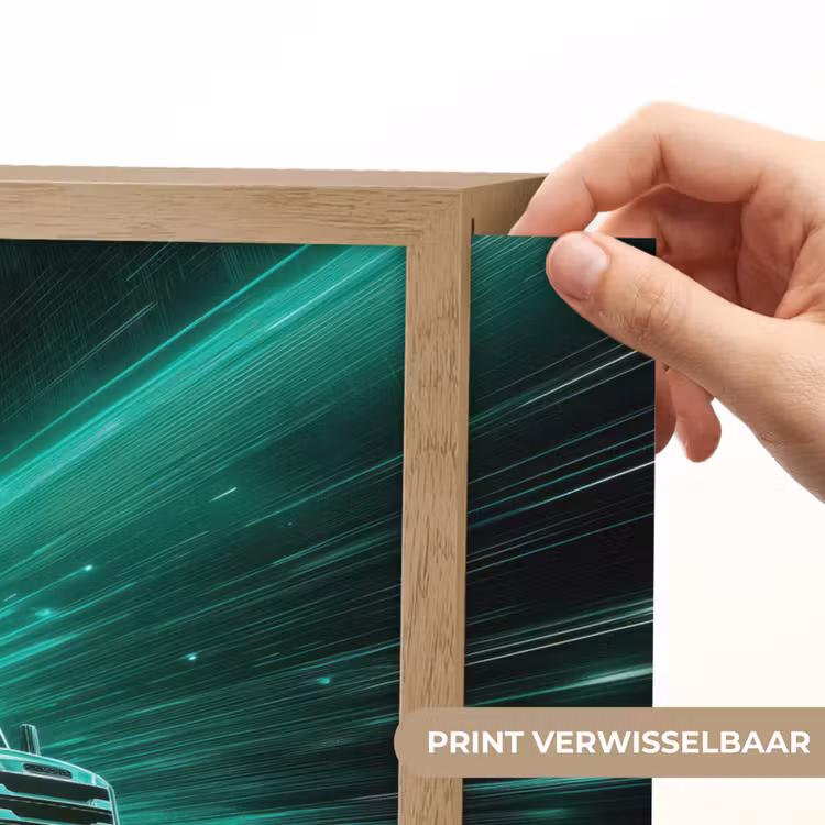 Vrachtwagen - Snelheid - Groen - Neon Light Box met batterij (Wandlamp kind) middel -USP_websiteprintNL