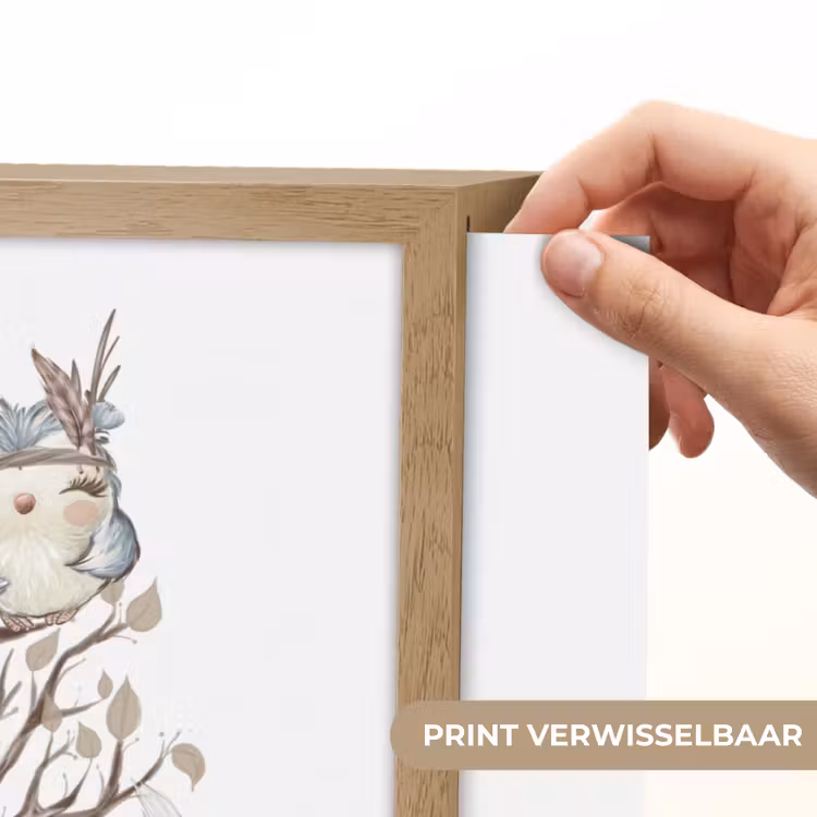 Wilde dieren - Bos - Illustratie Light Box met batterij (Wandlamp kind) middel -USP_websiteprintNL
