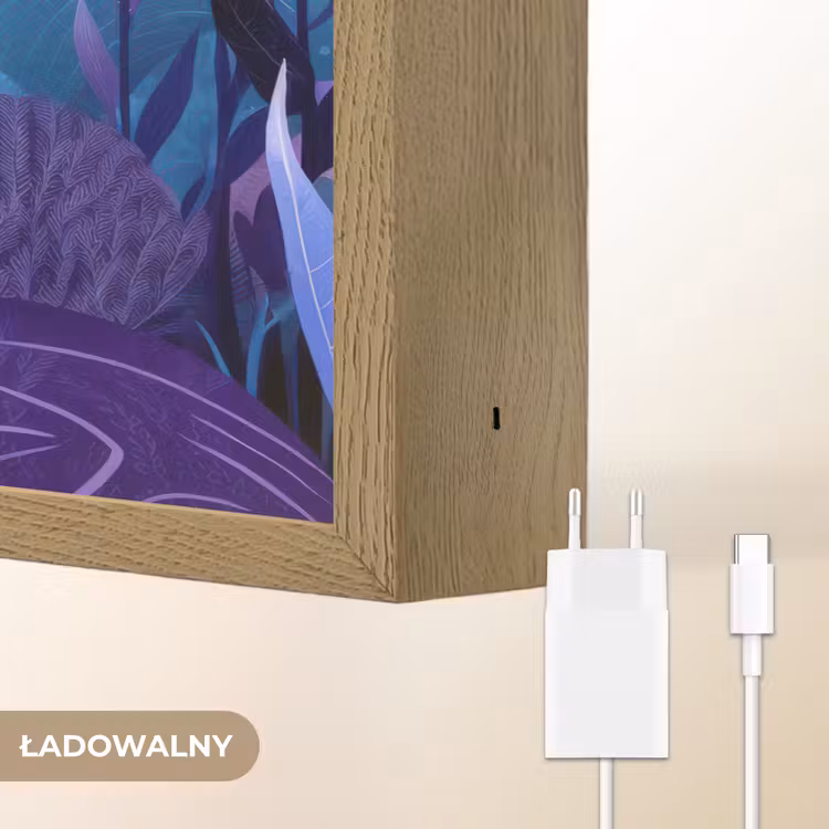 Zeemeerminnenstaart - Onderwaterplanten - Paars - Blauw Light Box met batterij (Wandlamp kind) middel -USP_websiteoplaadbaarNL