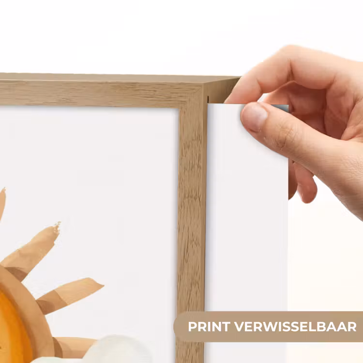 Zon - Wolken - Pastel kleuren Light Box met batterij (Wandlamp kind) middel -USP_websiteprintNL