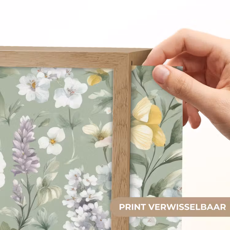 Klassiek - Bloemenpatroon - Kleurrijk Light Box met batterij (Wandlamp) middel 907 -USP_websiteprintNL