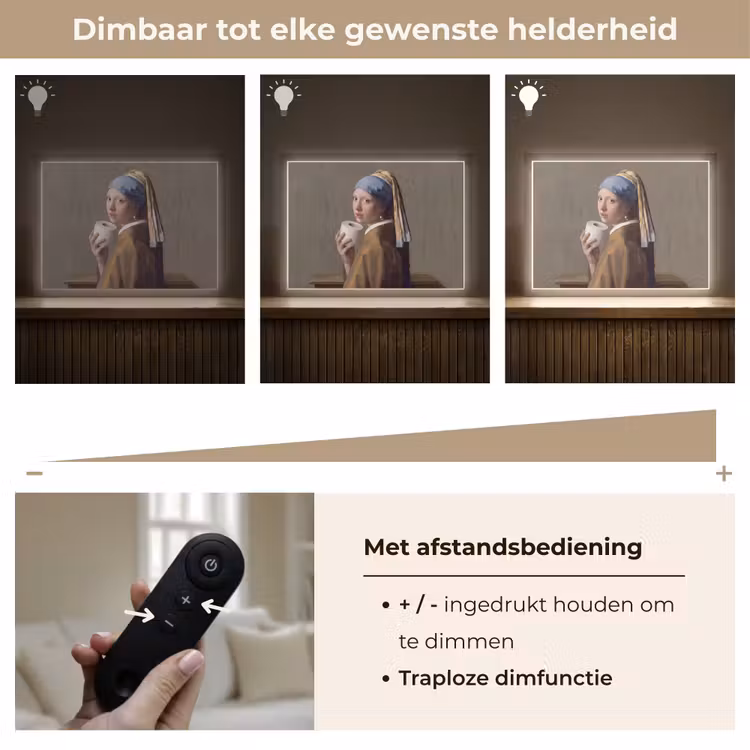 Klassiek - Humor - Kleurrijk Light Box met batterij (Wandlamp) middel -USP_dimbaarNL