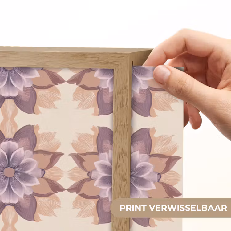 Klassiek - Patroon - Paars Light Box met batterij (Wandlamp) middel 907 -USP_websiteprintNL