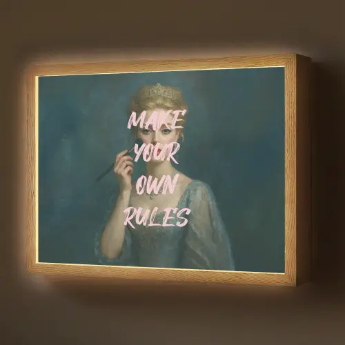 Klassiek - Sierlijk - Roze Light Box met batterij (Wandlamp) middel -z3d_website
