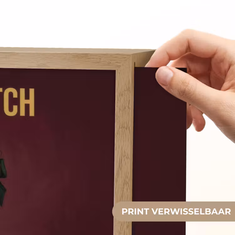 Koffie - Vrouw - Middelvinger Light Box met batterij (Wandlamp) middel -USP_websiteprintNL