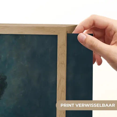 Koning - Portret - Druipende gele verf Light Box met batterij (Wandlamp) middel -USP_websiteprintNL
