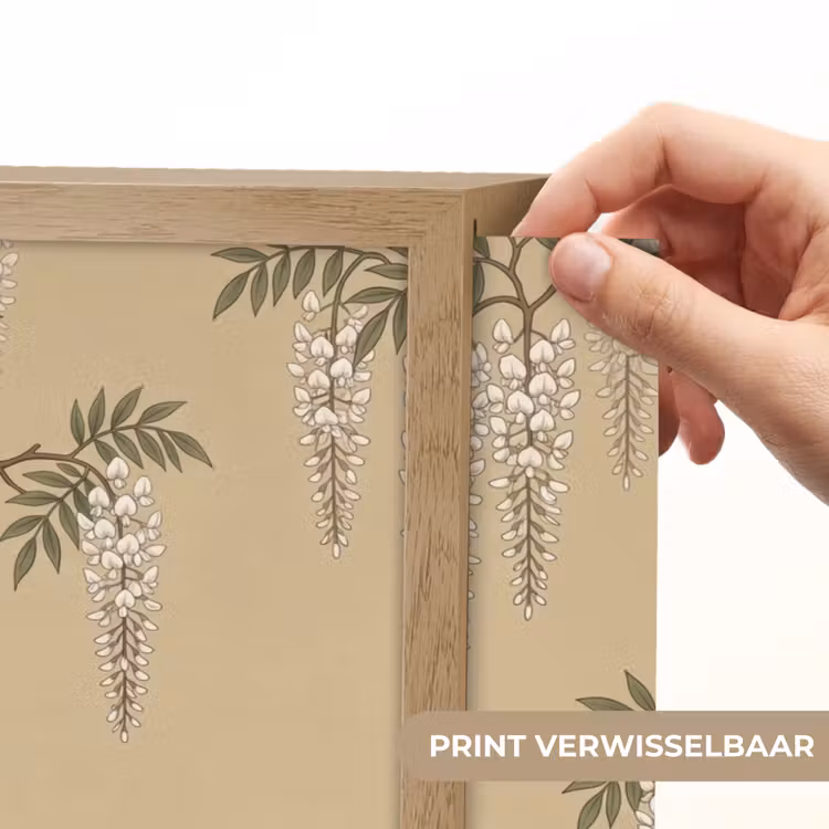 Kraanvogels - Water - Beige Light Box met batterij (Wandlamp) middel -USP_websiteprintNL