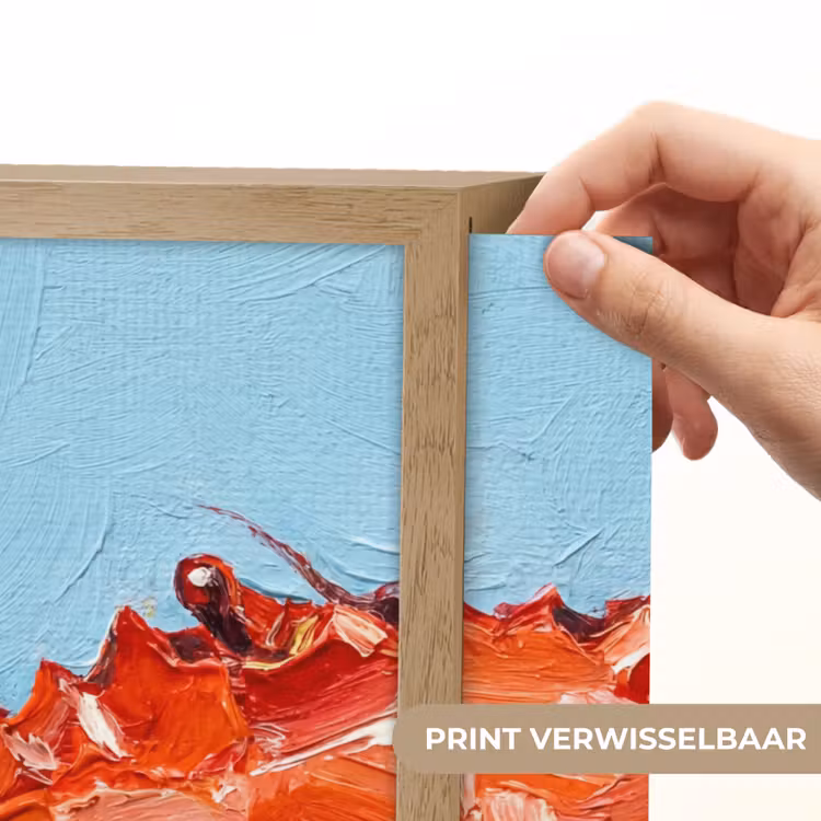 Krab - Zee - Dieren - Abstract - Rood Light Box met batterij (Wandlamp) middel -USP_websiteprintNL