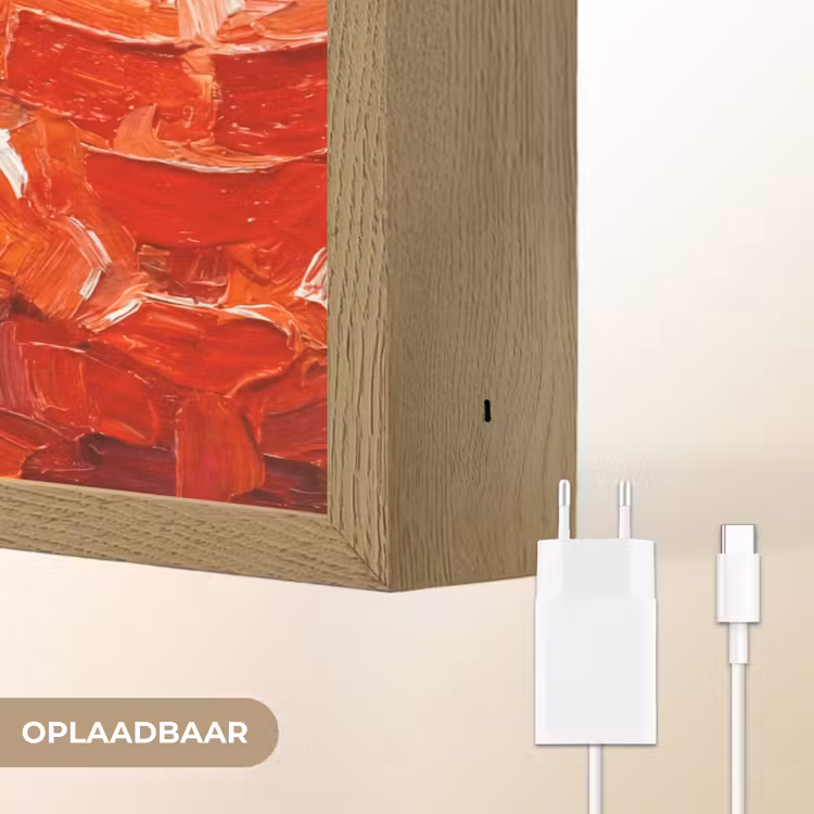 Krab - Zee - Dieren - Abstract - Rood Light Box met batterij (Wandlamp) middel -USP_websiteoplaadbaarNL