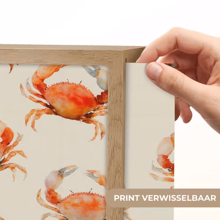 Krabben - Patroon - Oranje Light Box met batterij (Wandlamp) middel 907 -USP_websiteprintNL