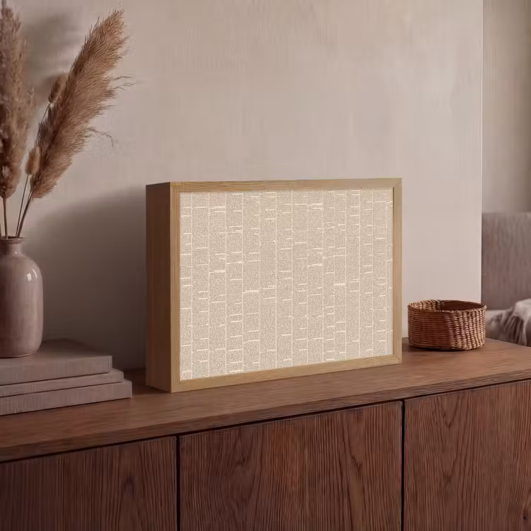 Krant - Nieuws - Historisch - Vintage - Beige Light Box met batterij (Wandlamp) middel -sfeer2