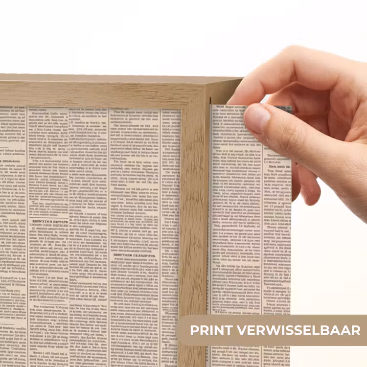 Krant - Nieuws - Historisch - Vintage - Beige Light Box met batterij (Wandlamp) middel -USP_websiteprintNL
