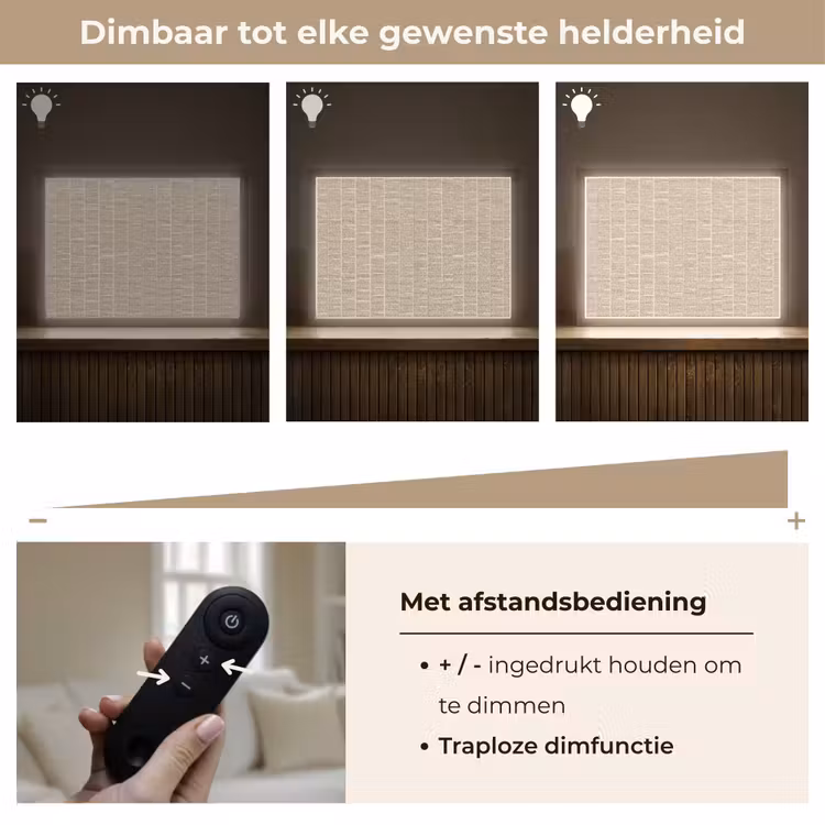 Krant - Nieuws - Historisch - Vintage - Beige Light Box met batterij (Wandlamp) middel -USP_dimbaarNL