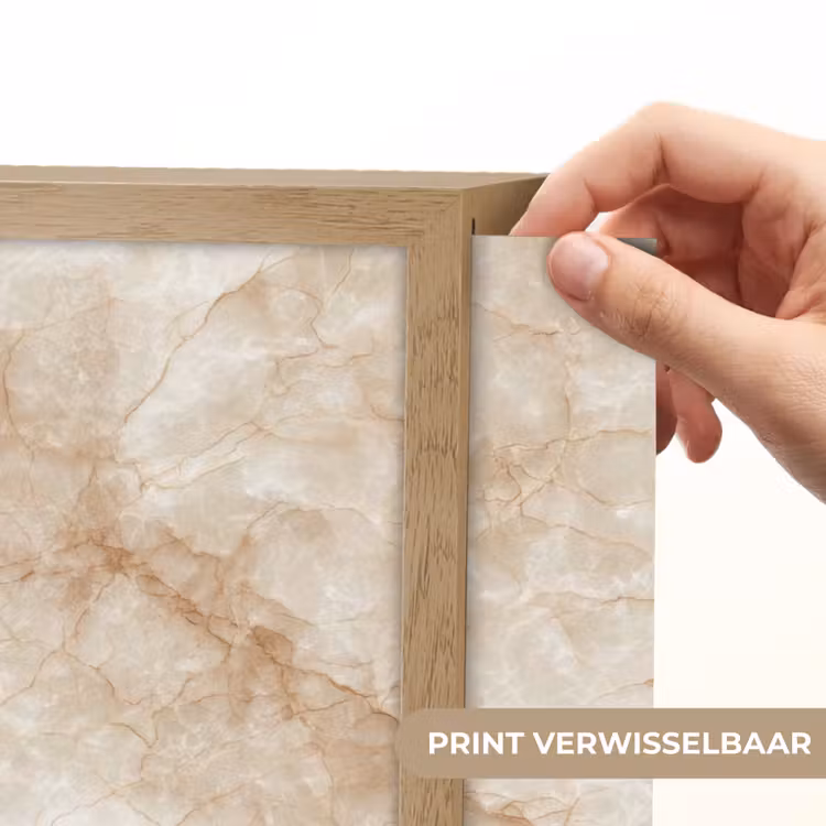 Kristalstructuur - Bruin - Marmer Light Box met batterij (Wandlamp) middel 907 -USP_websiteprintNL